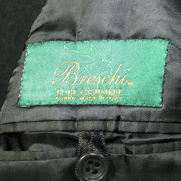 Luxury Italian Made Ragusa Men's Size XL Black Breschi Pure Cashmere Coat - Picture 5 of 8